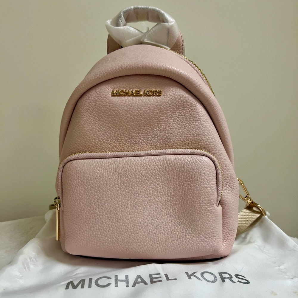 Michael Kors Small Blush Pink Backpack NWT *small callout in last pic*